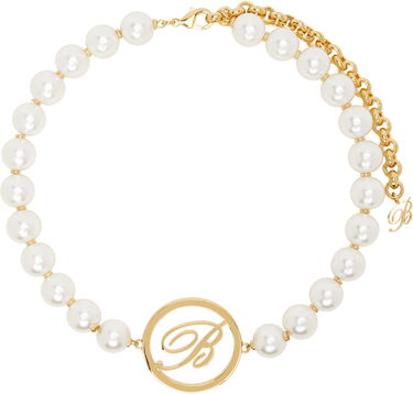 Náhrdelník Blumarine Blumarine Faux-Pearl Choker Necklace with Initial Pendant Metalická | P522W313A, 0