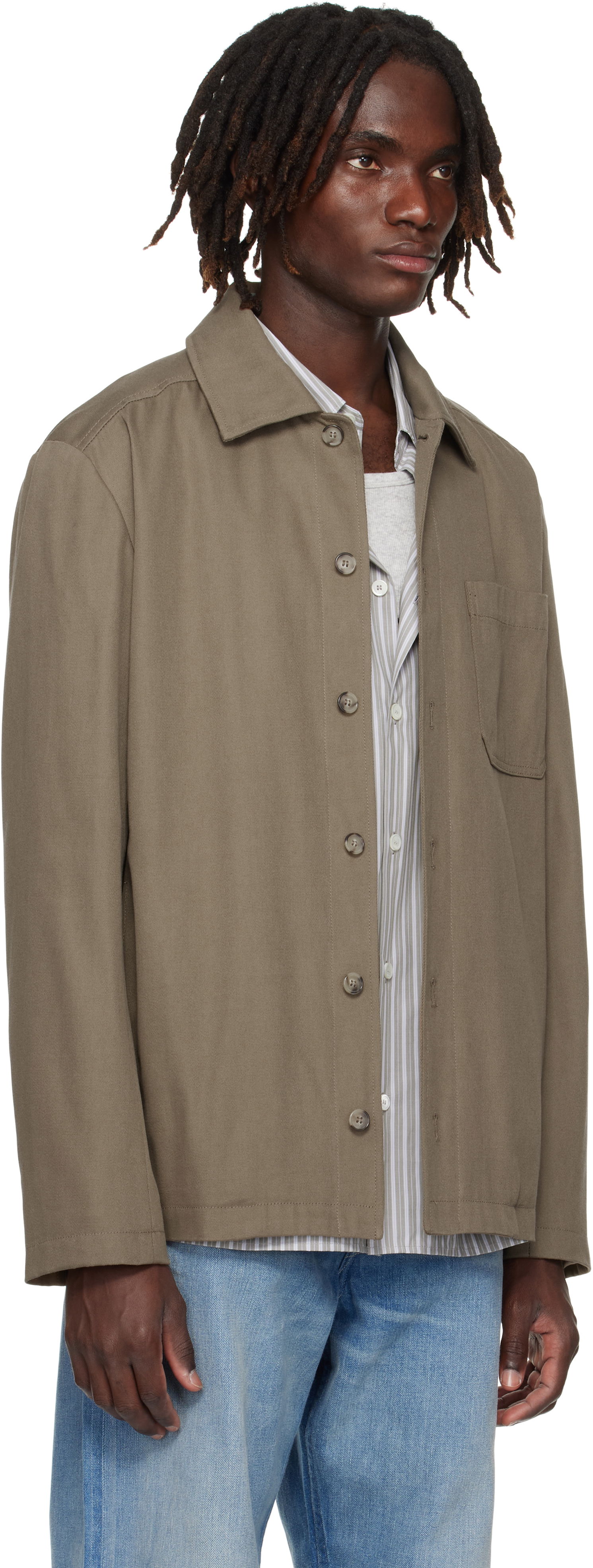 Bunda A.P.C. A.P.C. Jeffray Button-Up Jacket Zelené | COFCO-H02991, 1