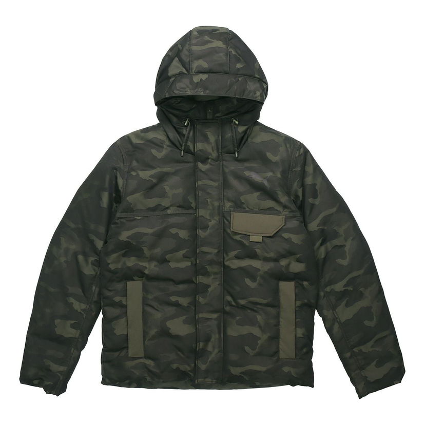 Parka Puma Streetstyle 480 Camo Down Jacket Zelené | 581639-70