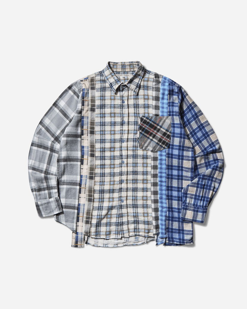 Košeľa Needles 7 Cuts Longsleeve Shirt Modrá | QV395 S