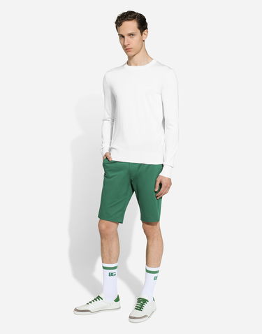 Sveter Dolce & Gabbana Silk Logo Sweater Biela | GXX02ZJBSJSW0800, 1