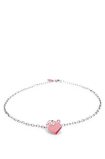 Náramok BOSS HUGO Chain Bracelet with Heart Pendant Ružová | 50536281, 0