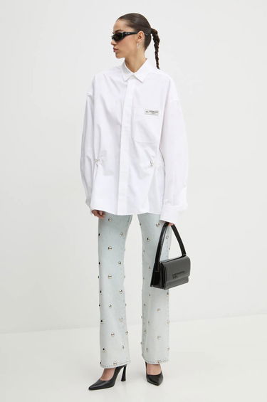Košeľa Fiorucci Fiorucci Relaxed Fit Shirt with Classic Collar Biela | U01FMTLO230CO02WH01, 1