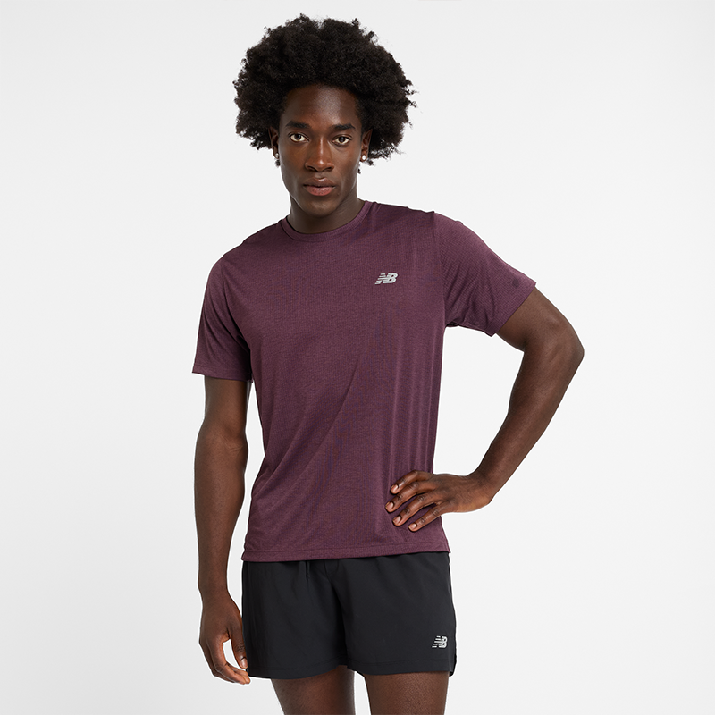 Tričko New Balance T-shirt Short Sleeve Fialová | NBMT41253PLN, 0