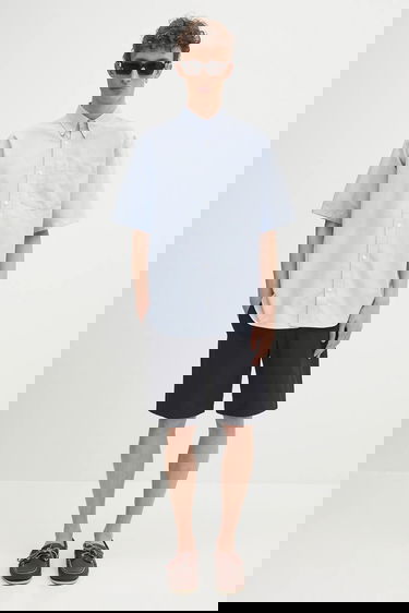 Košeľa Carhartt WIP Relaxed Short Sleeve Braxton Shirt with Button-Down Collar Modrá | I031454.1ONXX, 4