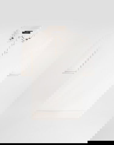 Polo tričko Dolce & Gabbana Dolce & Gabbana Knitted Silk Short-Sleeve Polo Shirt with Embroidered Collar Biela | GXZ02TJBSOIW0001, 0