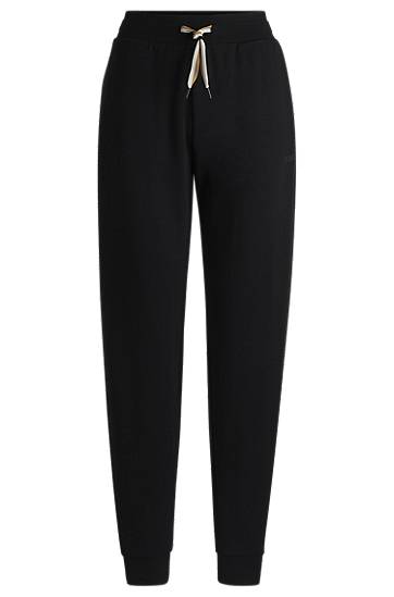 Tepláky BOSS Cuffed Tracksuit Bottoms with Signature Drawcord Čierna | 50524759, 0