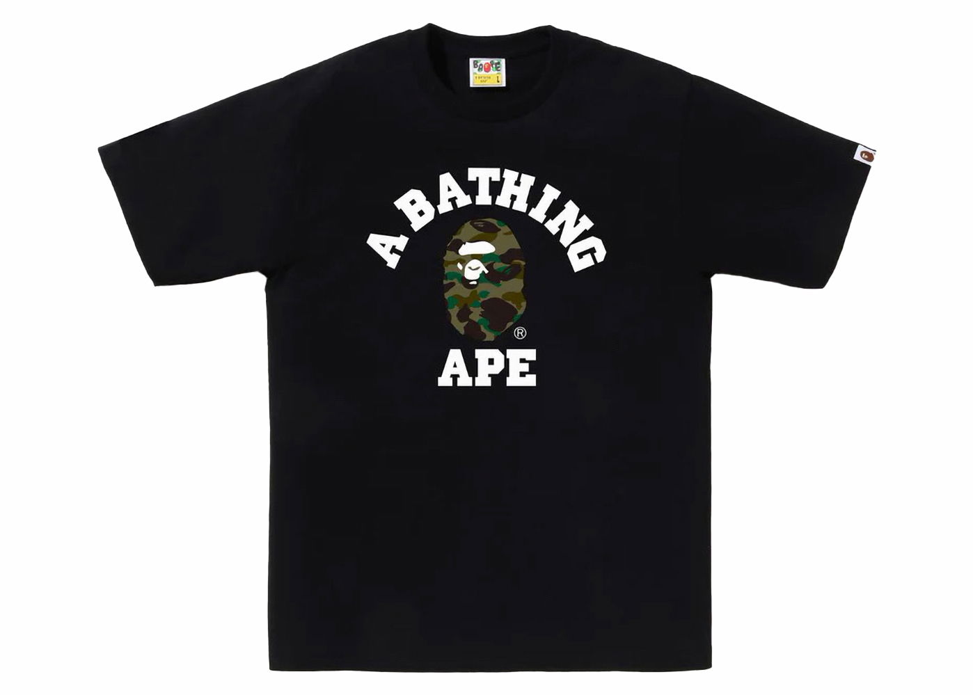 Tričko BAPE BAPE 1st Camo College Tee Black/Green Čierna | 1J80-110-016, 0