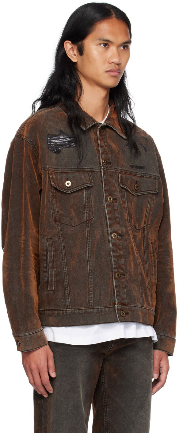 Bunda We11done We11done Distressed Denim Jacket Hnedá | WD-DJ2-24-399-M-BK, 1