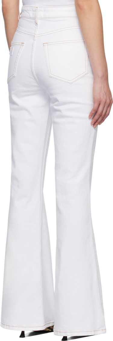Džínsy GANNI GANNI Goddi HW Flare Jeans Biela | J1659, 2