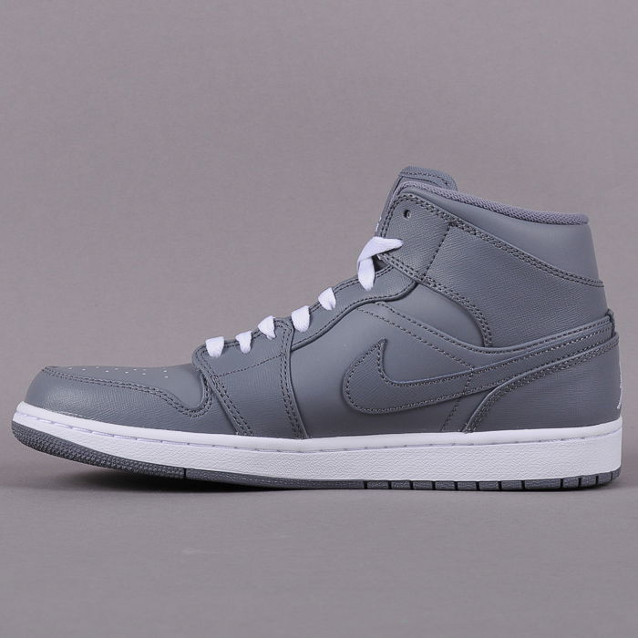 Tenisky a topánky Jordan Air Jordan 1 Mid ''Grey White'' Šedá | 554724 003, 0