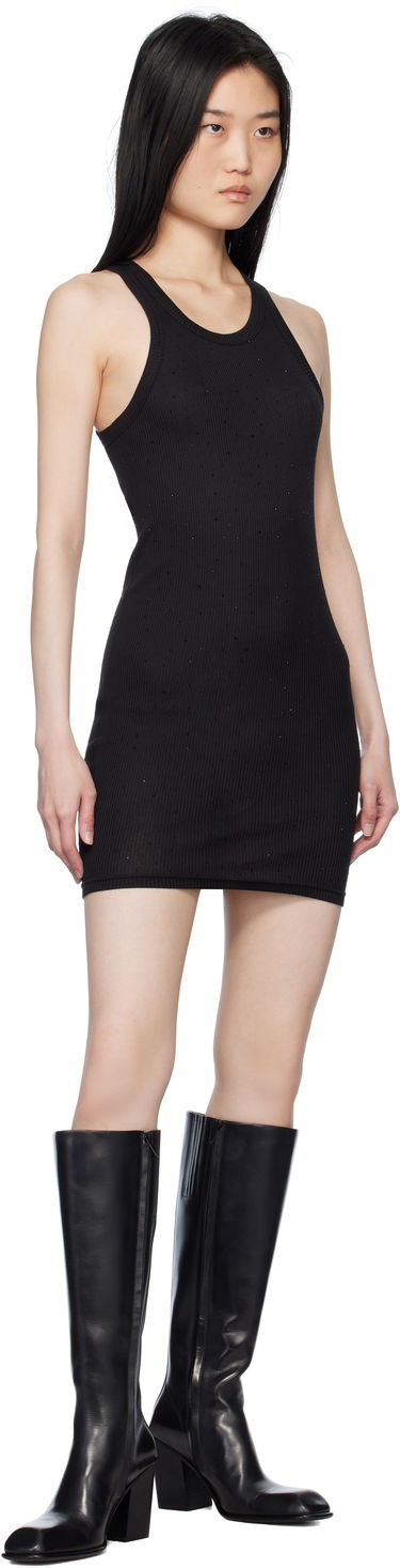 Šaty Alexander Wang Alexander Wang Crystal Racer Tank Mini Dress Čierna | 8C1246644T, 3