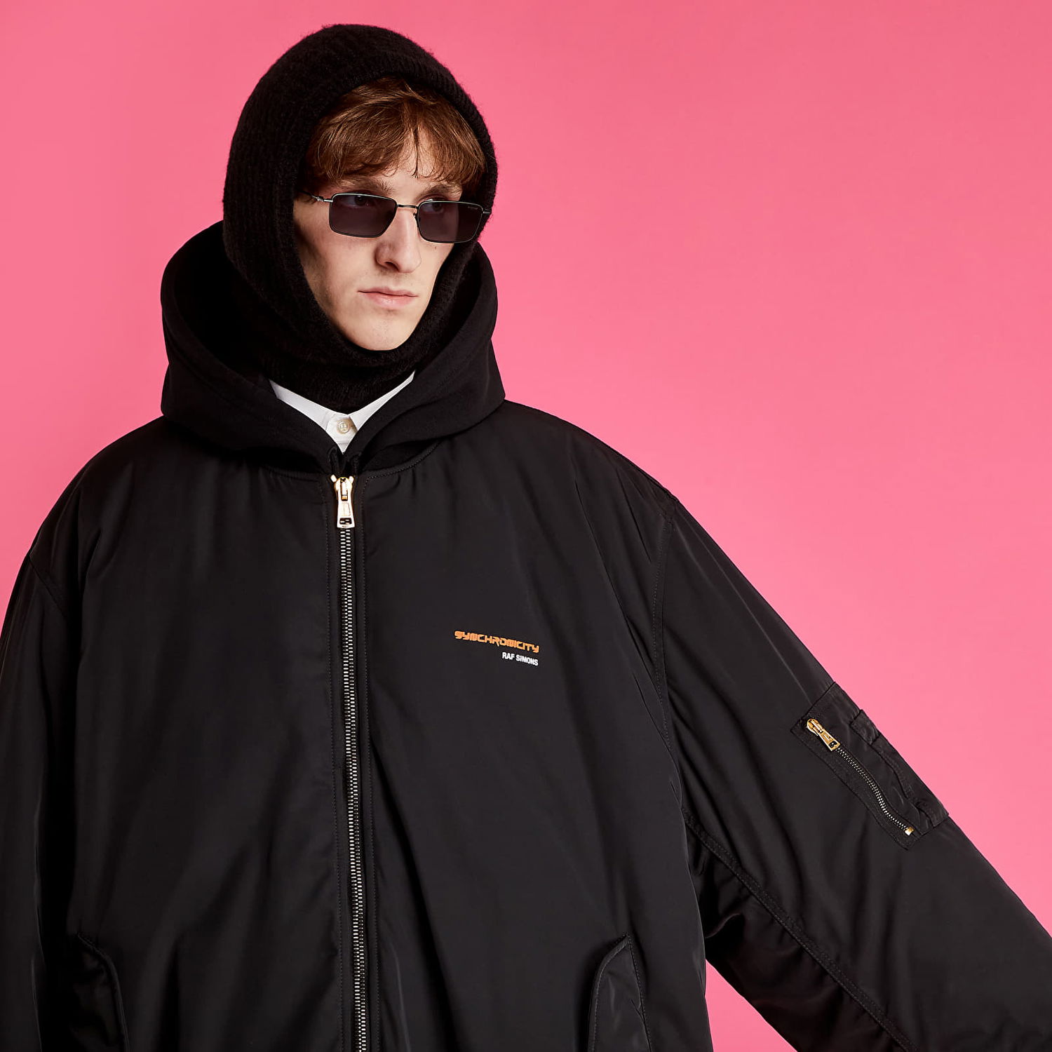 Bomber bunda RAF SIMONS Synchronicity Bomber Jacket Čierna | 212-M621A-30060-0099, 1