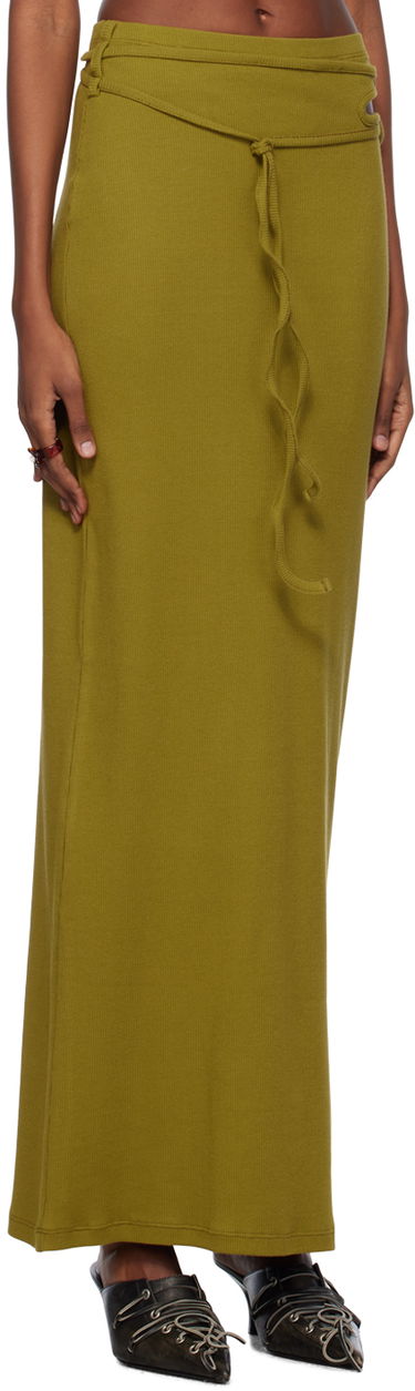 Sukňa Ottolinger Ottolinger Rib Maxi Skirt Zelené | 408002, 1