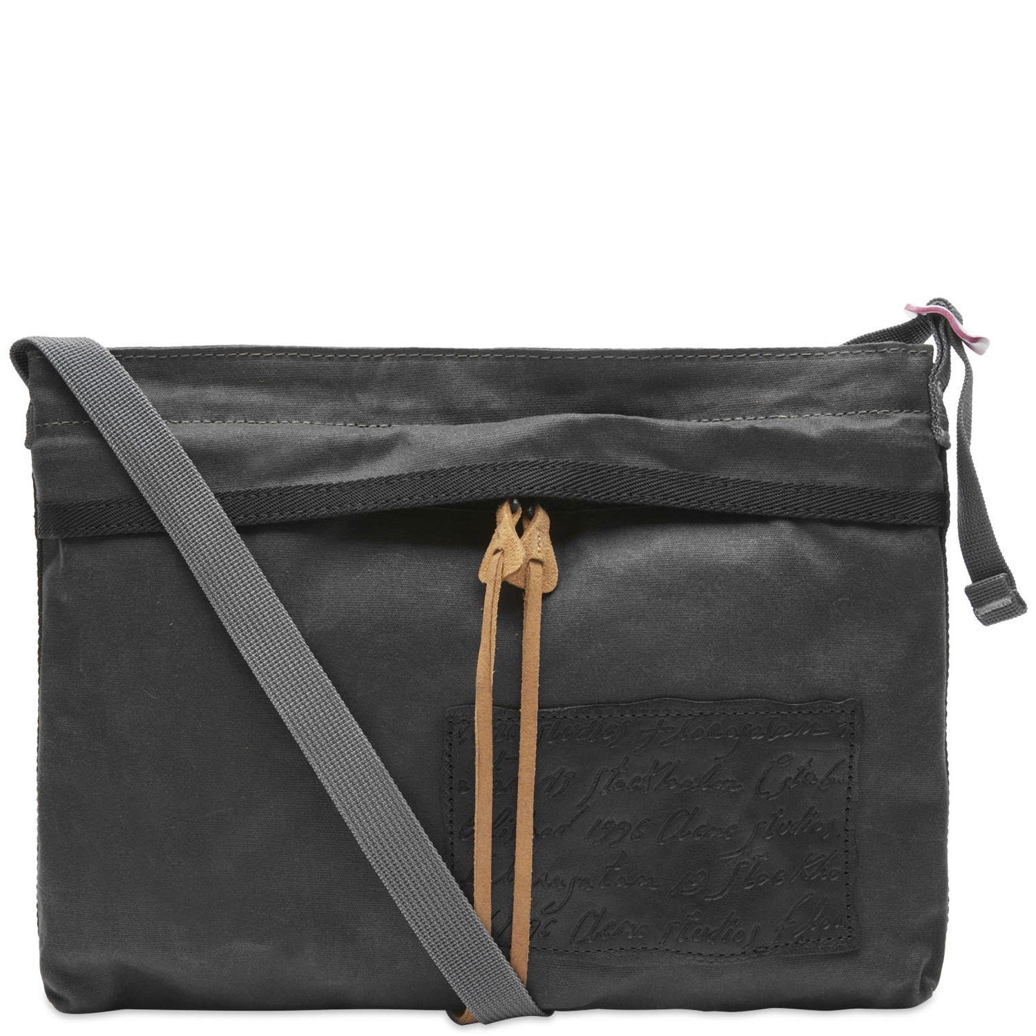 Taška cez rameno Acne Studios Andemer Wax Cross Body Bag Šedá | C10181-AMA, 0