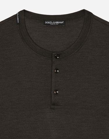 Tričko Dolce & Gabbana Short-sleeved Silk T-shirt Čierna | G8QK3TFU75FS8231, 2