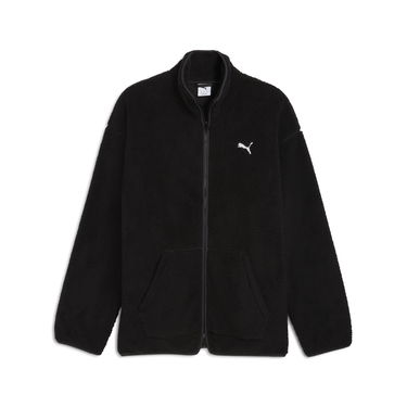 Bunda Puma Essentials Elevated Relaxed Fit Faux Shearling Full-Zip Jacket Čierna | 688259_01, 3