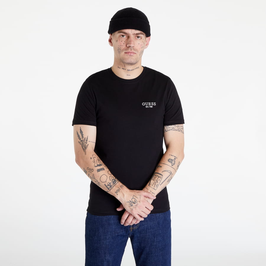 Tričko GUESS Ermes CN Tee Čierna | M2BI59I3Z14-JBLK, 1