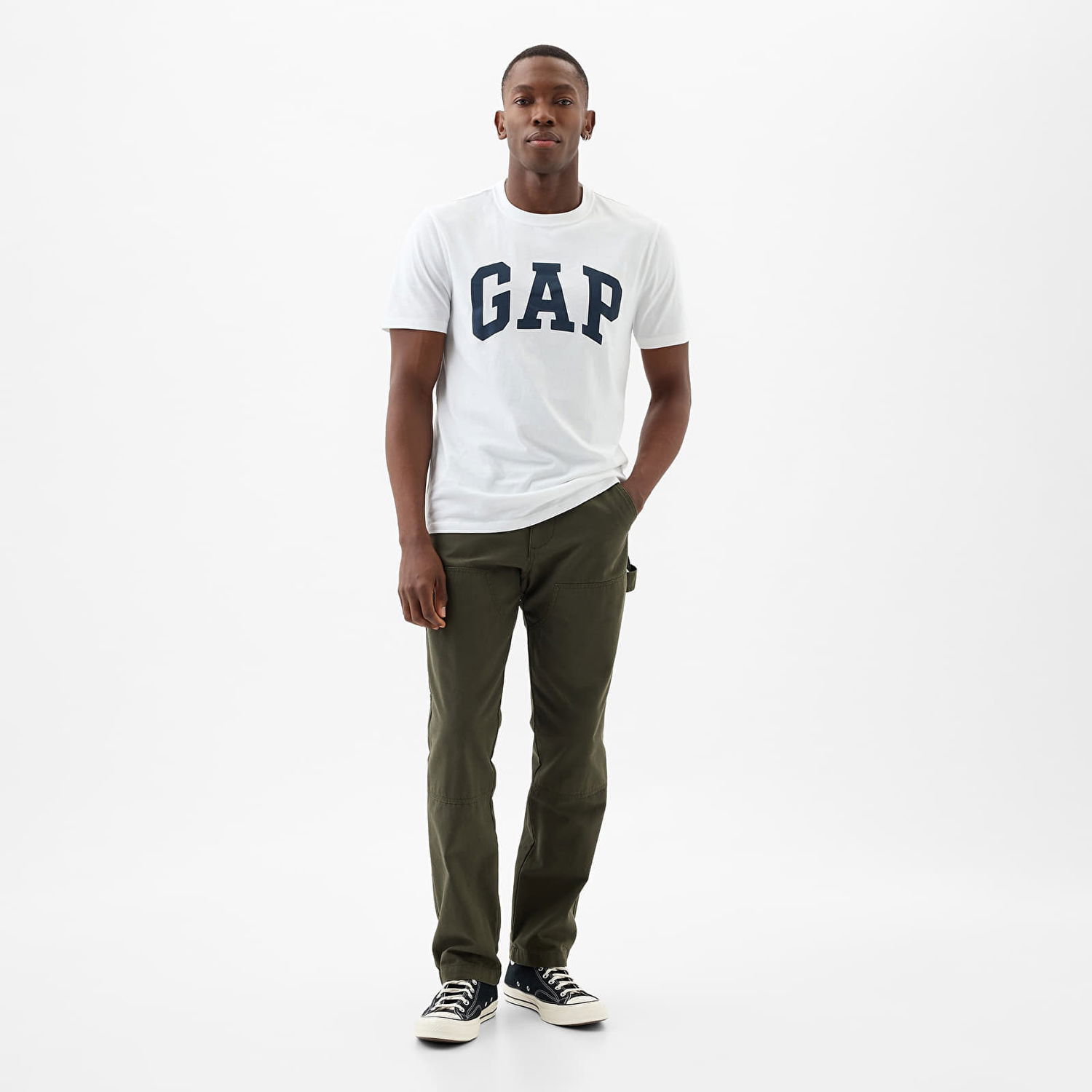 Tričko GAP Basic Logo Tee White V2 Global Biela | 856659-03, 1