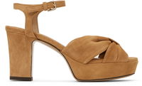 Jimmy Choo Heloise 80 Suede Heeled Sandals