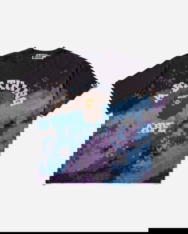 Tričko BAPE Tie-Dye College T-Shirt Fialová | 1K80109003 BLACK, 1
