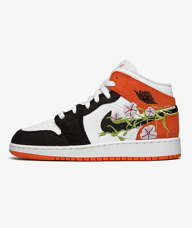 Tenisky a topánky Jordan Air 1 Mid SE "Basketball Blossom" GS Oranžová | DQ8390-100, 0