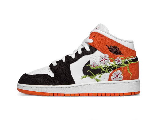 Tenisky a topánky Jordan Air 1 Mid SE "Basketball Blossom" GS Oranžová | DQ8390-100