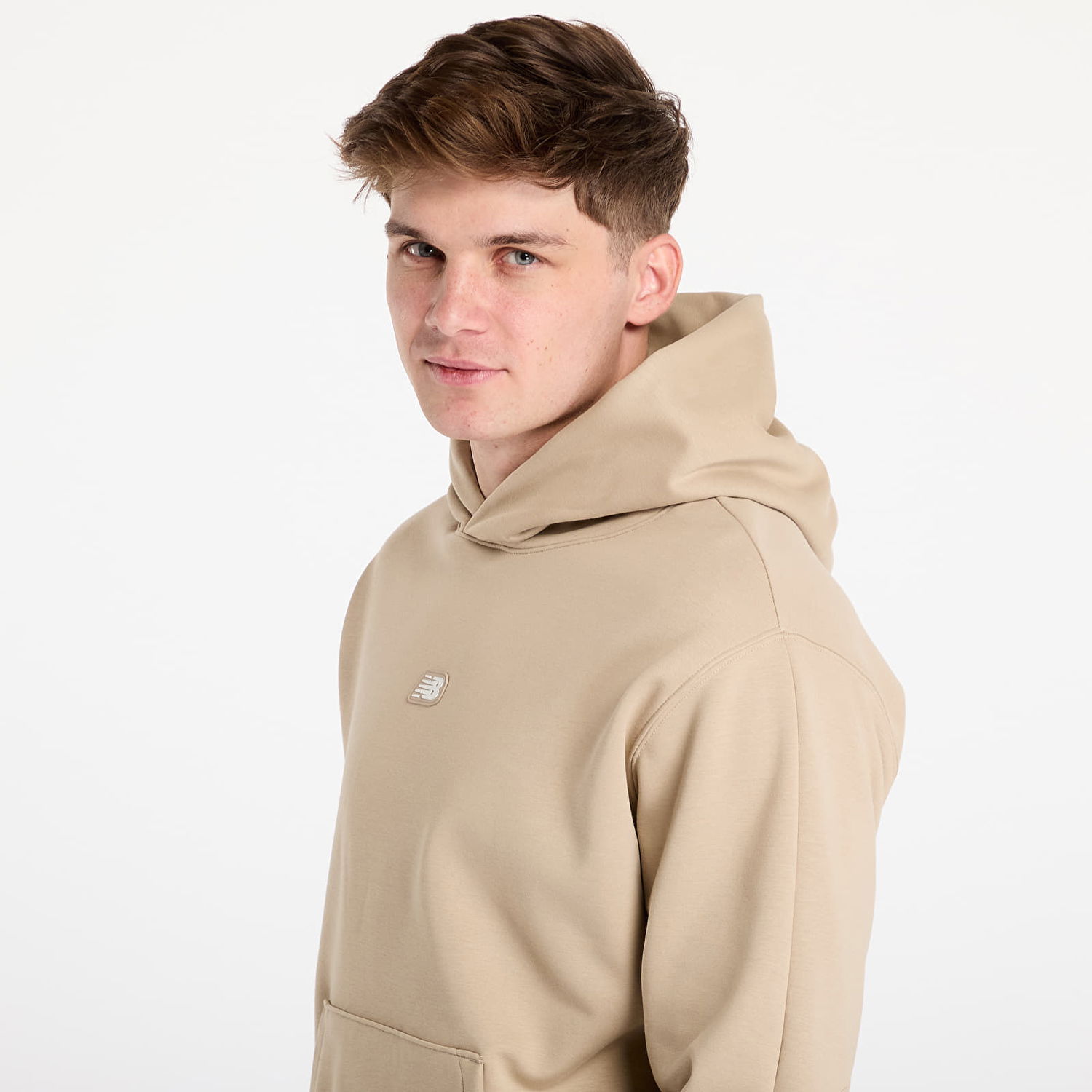 Mikina New Balance Beige Hoodie Béžová | NBMT44583SNW, 1