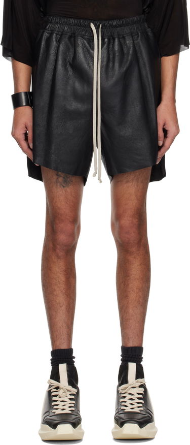 Šortky Rick Owens Rick Owens Hollywood Boxers Leather Shorts Čierna | RR01E5306 LBA, 0