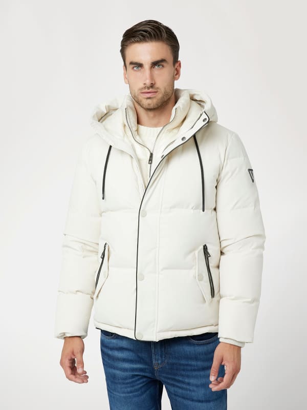 Prešívaná bunda GUESS Down Puffer Jacket Biela | M4BL43WGJR2, 0
