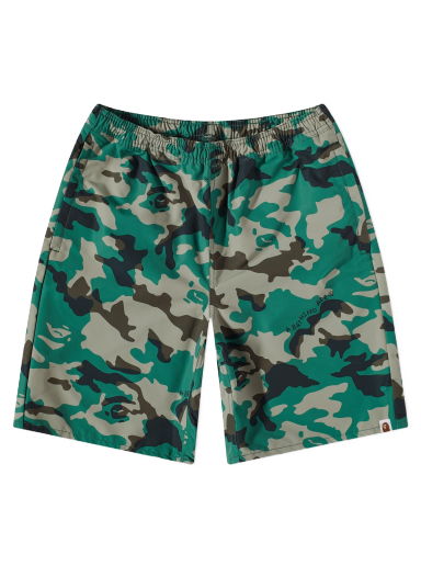 Šortky BAPE Woodland Camo Beach Shorts Olive Drab Zelené | 001SPJ201001M-OLV