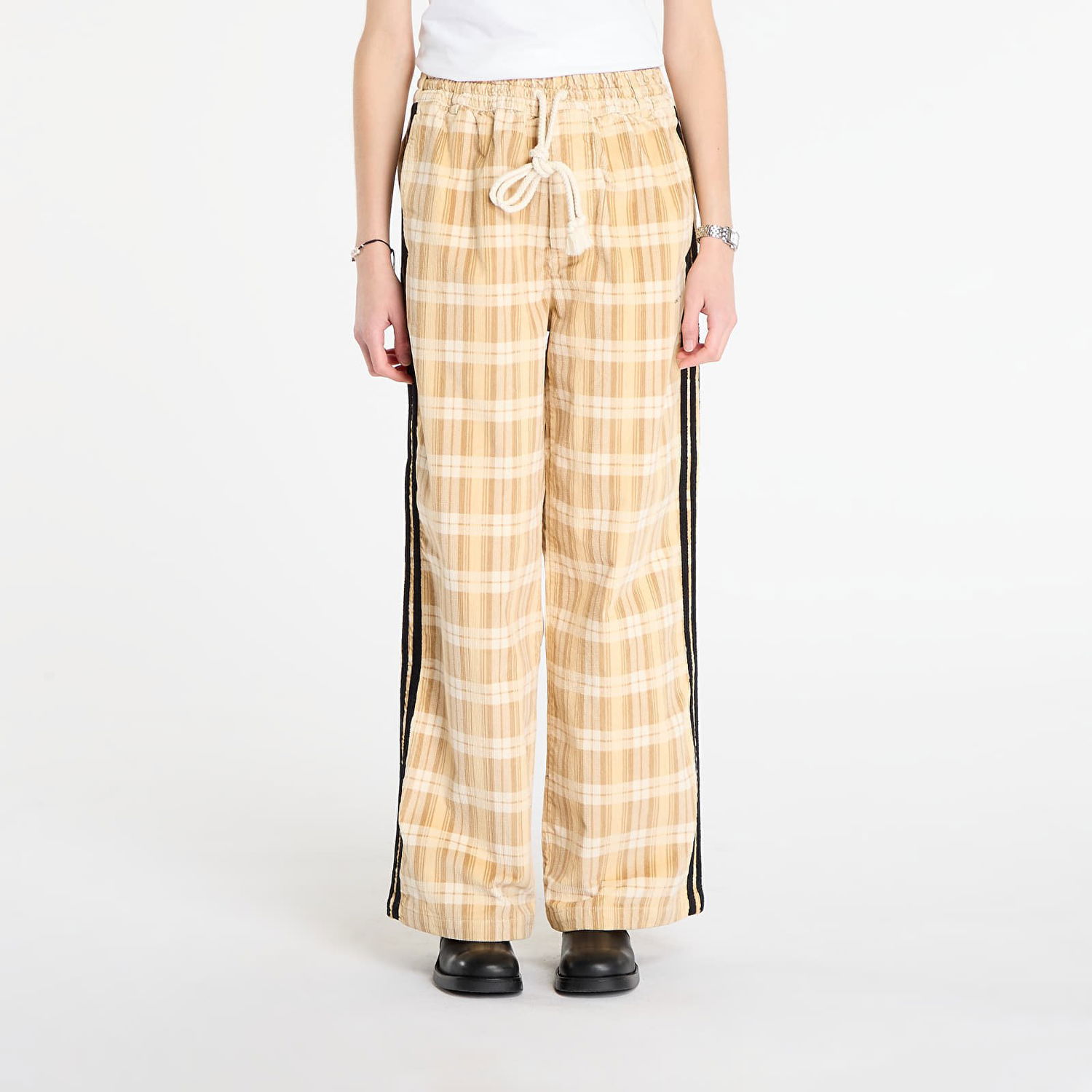 Nohavice adidas Originals SONG FOR THE MUTE Plaid Pant Béžová | KC3140, 0