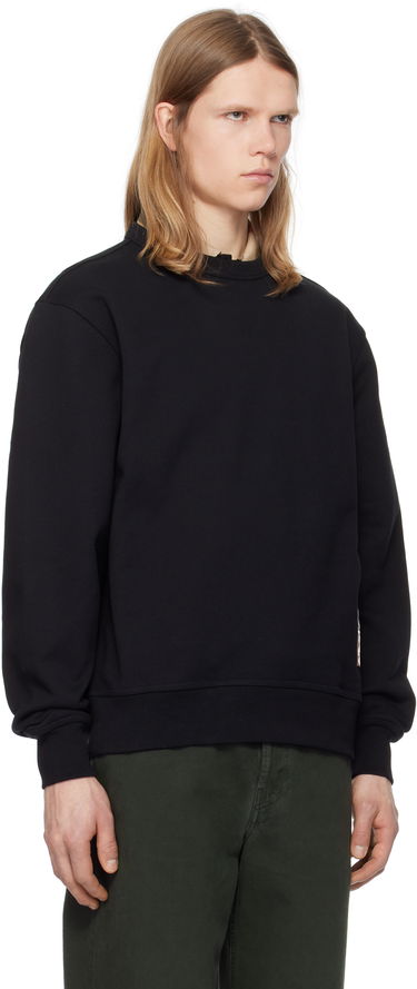Sveter Burberry Burberry Check Label Cotton Sweatshirt Čierna | 8101889, 1
