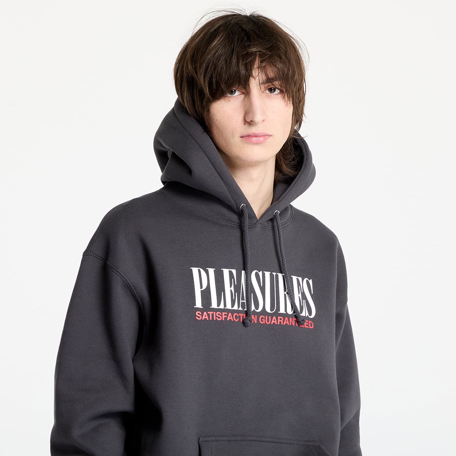Mikina Pleasures PLEASURES Satisfaction Hoodie Šedá | P25SP072 ASPHALT, 1