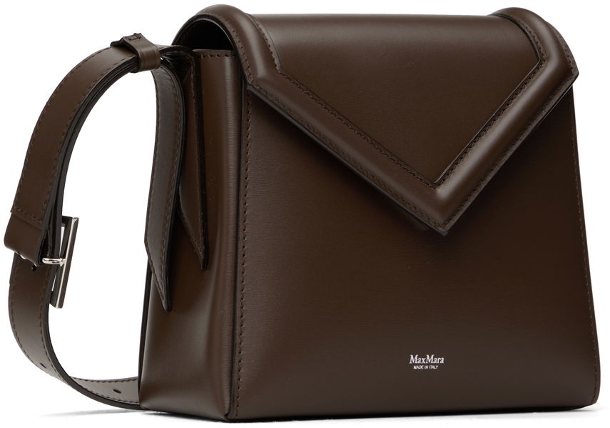 Taška cez rameno Max Mara MM Leather Shoulder Bag Hnedá | 2424516061600, 1