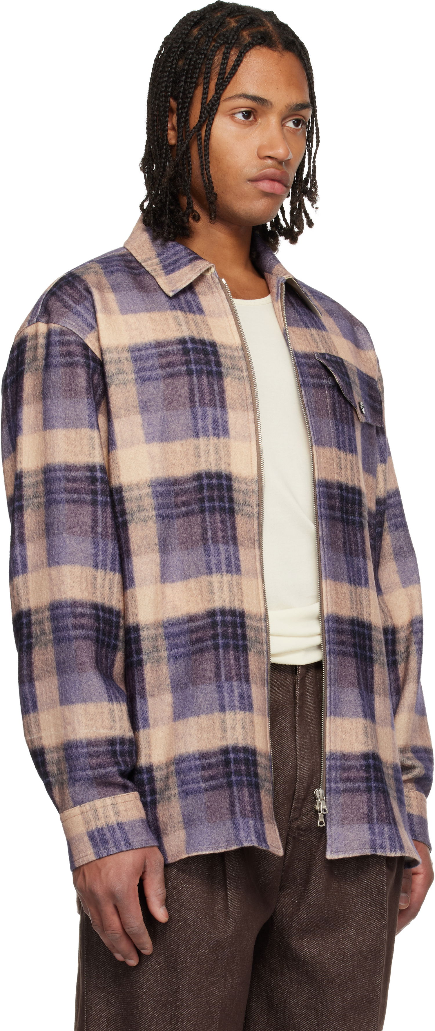 Košeľa Dries Van Noten Dries Van Noten Wool Plaid Zip-Up Shirt Rôznofarebný | 252-020786-2226, 1