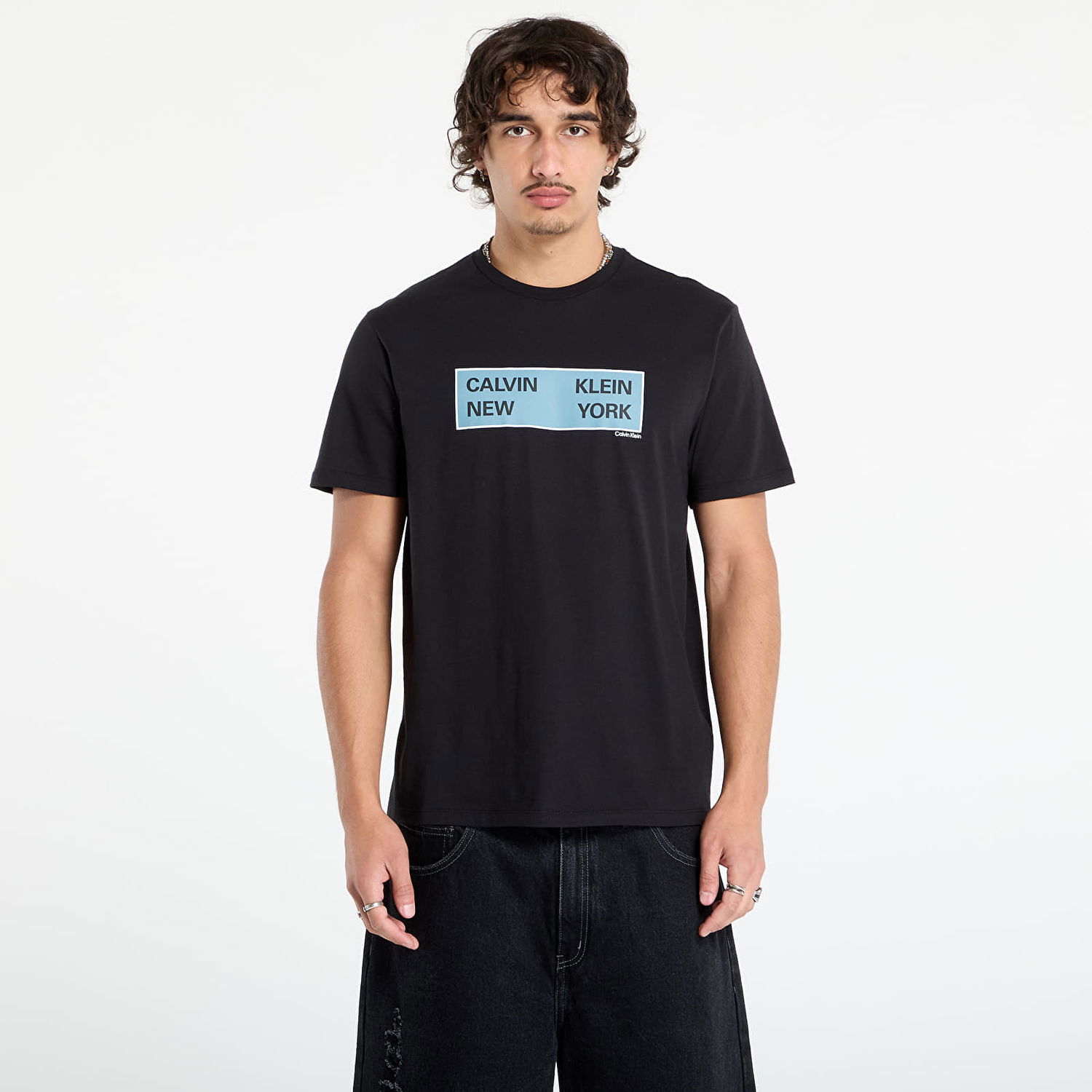 Tričko CALVIN KLEIN Calvin Klein Jeans SS CK NY Box Graphic Tee Čierna | LV04RD816G UB1, 0