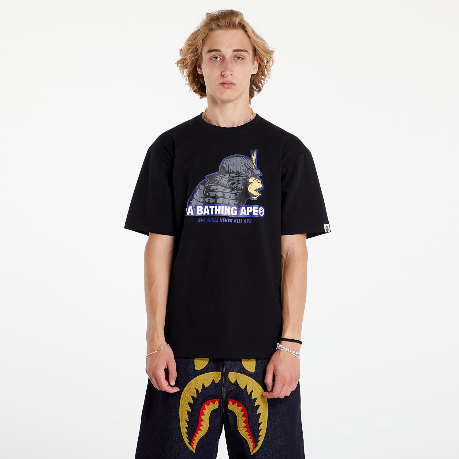 Tričko BAPE A BATHING APE Samurai Tee Čierna | 001TEK201019F BLK, 0
