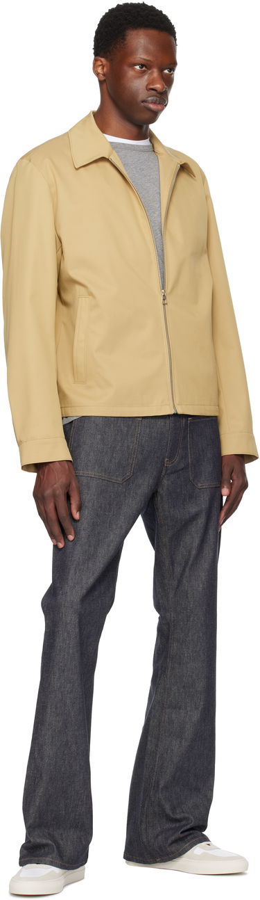 Bunda BOSS BECKHAM x BOSS Cotton Blend Zip-Up Jacket Béžová | 50549075, 4