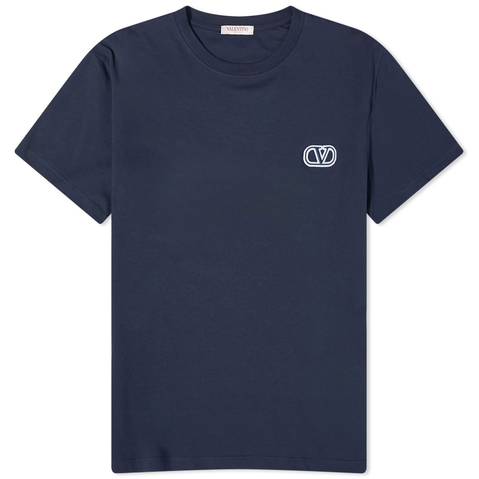 Men's Embroidered V Logo Tee Navy