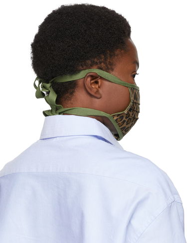 Šál R13 R13 Leopard Print Pleated Face Mask Hnedá | R13AMSK2-4, 2