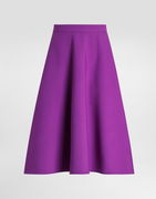 Dolce & Gabbana Double Crêpe Wool Midi A-Line Skirt