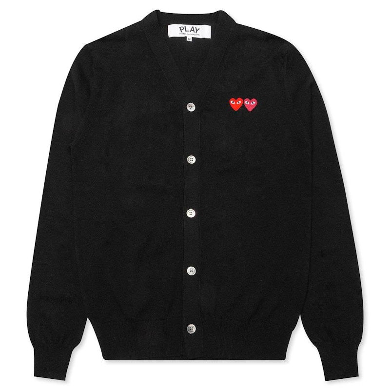 Sveter Comme des Garçons Play Double Heart Cardigan Čierna | AZ-N058-051-1, 0