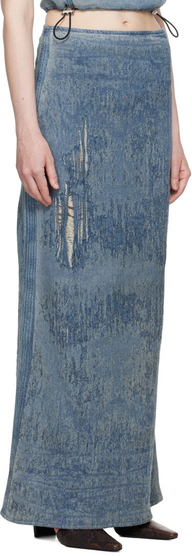 Sukňa Diesel Diesel De-Megan-Fsg Distressed Denim Maxi Skirt Modrá | A18934 068RQ, 1