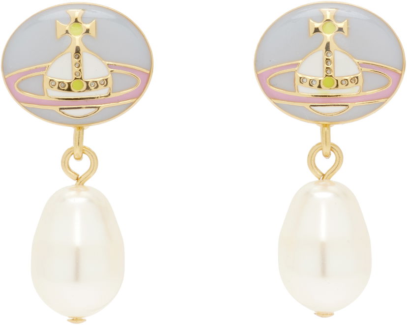 Náušnice Vivienne Westwood Vivienne Westwood Loelia Orb Pearl Drop Earrings Rôznofarebný | 62020143-02R919-