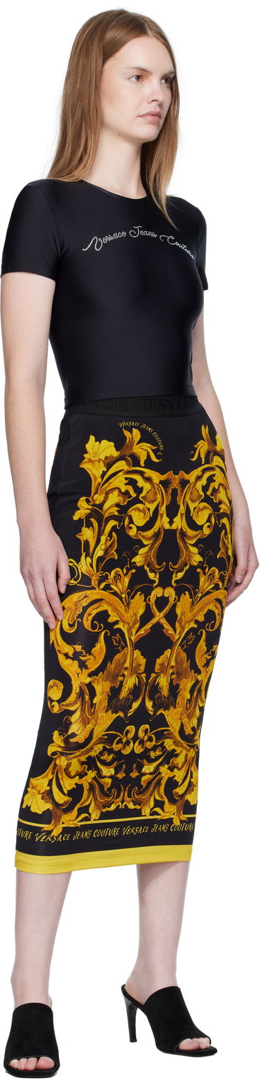 Tričko Versace Versace Jeans Couture Logo T-Shirt Čierna | E79HAH6A2_EN0008, 3