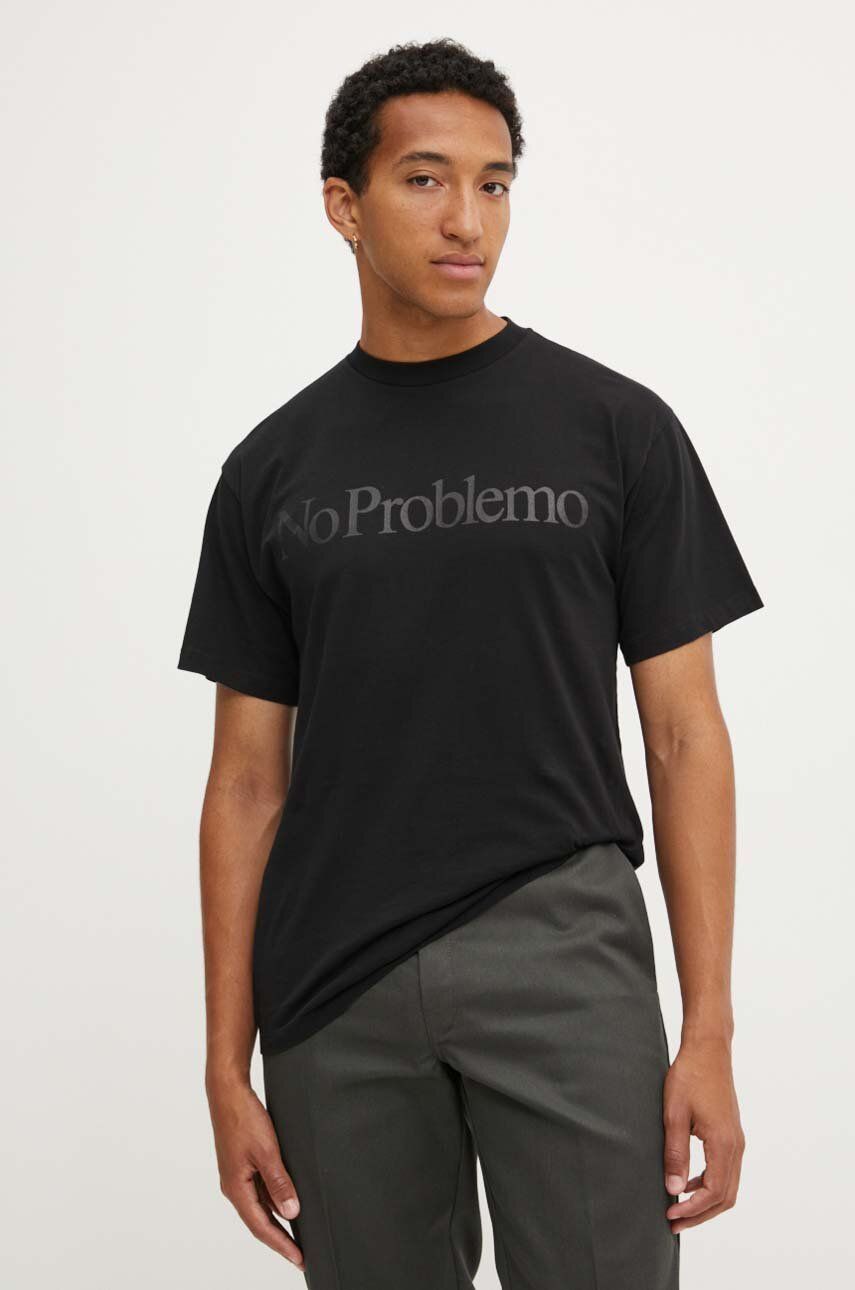 Tričko Aries T-Shirt With Print Čierna | COAR60002.BLACK, 0