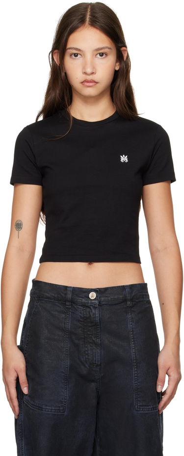 Crop Top AMIRI 'MA' Embroidered Baby Tee Čierna | AWJYTE1020, 0