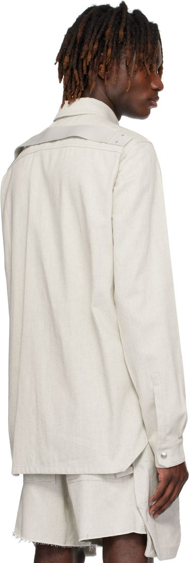 Košeľa Rick Owens Rick Owens Hollywood Denim Overshirt Béžová | RU01E5729 DRD, 2