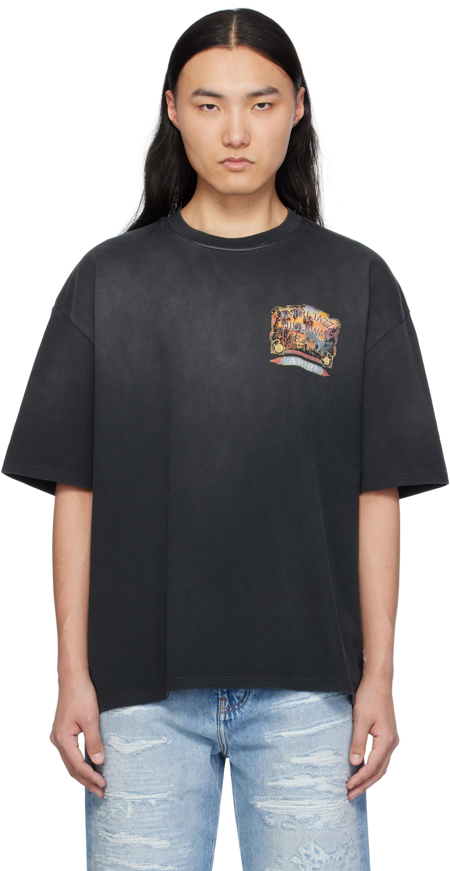 Tričko AMIRI AMIRI 'Amiri Jazz Hideaway' Graphic T-Shirt Čierna | AMJYTE1165, 0